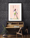 Ver imagem 2 de Quadro Decorativo Abstrato Queen 60x48cm:madeira Branca
