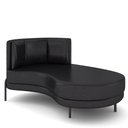 Ver imagem 1 de Sofá Chaise Longue Living Lucca Direito D02 Couríssimo Preto B-159