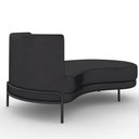 Ver imagem 4 de Sofá Chaise Longue Living Lucca Direito D02 Couríssimo Preto B-159
