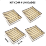 Organizador para Gaveta Guarda Roupa 7 Divisões Bege Kit 4 - 2