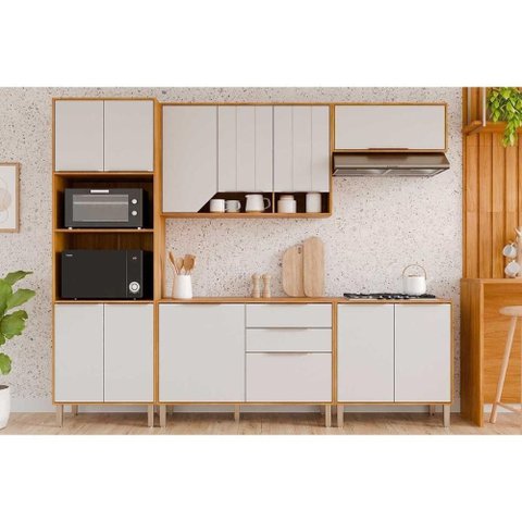 Cozinha Modulada Mgm 5 Peças Celeste C5p172 Cinamomo/off