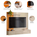 Ver imagem 2 de Painel para TV de até 65 Polegadas 3 Portas Astral Cumaru/Opala