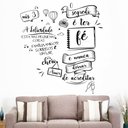 Ver imagem 1 de Adesivo de Parede Frase O Segredo é Ter Fé-Gigante 120x130cm