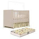 Ver imagem 1 de Berço Mini Cama Katatau Flex Areia Fosco com Colchão D18 de 10cm - Reller Móveis