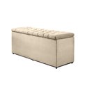 Ver imagem 2 de Baú Calçadeira Londres 1,40cm Vamfer Estofados Suede Cinza Chumbo