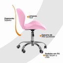 Ver imagem 5 de Cadeira Office Eiffel Slim Oficial Giratória - Rosa - 4