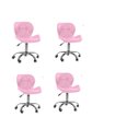 Ver imagem 1 de Cadeira Office Eiffel Slim Oficial Giratória - Rosa - 4