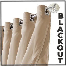 cortina blackout Livia corta luz 5,00 x 2,80 varão palha - 4