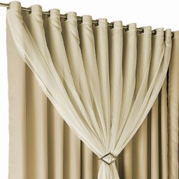 cortina blackout Livia corta luz 5,00 x 2,80 varão palha - 5