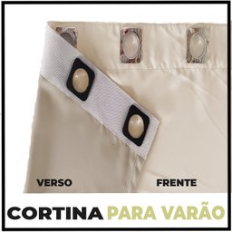 cortina blackout Livia corta luz 5,00 x 2,80 varão palha - 6