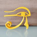 Ver imagem 1 de Olho de Hórus Egito - 15cm de Altura Sala Decorada Decoração Egipcia Mesa - Toque 3d - Cor: Amarelo