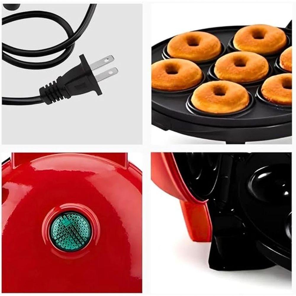 Máquina de Donuts - Faz 7 Rosquinhas - 110v Vermelho - 7