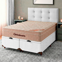 Ver imagem 1 de Kit Cama Box Bau + Cabeceira + Colchão Queen Molas Ensacadas - Airtech - Ortobom