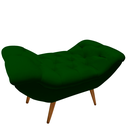 Ver imagem 3 de Recamier Sofá Calçadeira 1 M Realeza:suede Verde Musgo