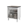 Balcão Armário de Cozinha para Fogão Cooktop 5 Bocas Fran Mobília Decor Branco - 12