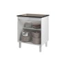 Balcão Armário de Cozinha para Fogão Cooktop 5 Bocas Fran Mobília Decor Branco - 6