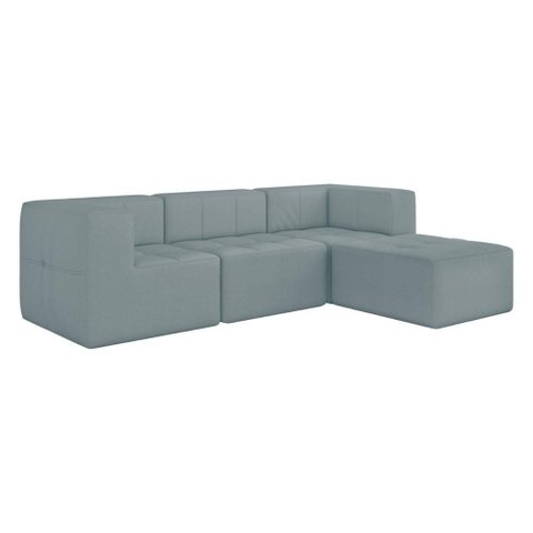 Sofá Modulado 4 Lugares 231cm Espuma D33 Multimóveis Cr45360 Azul