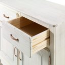 Ver imagem 3 de Balcão Buffet de Madeira com 2 Portas e 2 Gavetas Branco Envelhecido