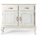 Ver imagem 2 de Balcão Buffet de Madeira com 2 Portas e 2 Gavetas Branco Envelhecido