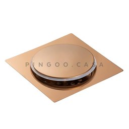 Ralo Click Up Para Chão 15 cm Inox Pingoo.casa - Dourado Rose - 4