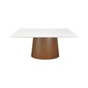 Ver imagem 3 de Mesa de Jantar Roma Retangular 180x90cm - Amêndoa - Tampo 180x90cm Branco/vidro Off-white