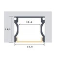 Ver imagem 4 de Perfil Sobrepor Para Fita Led 1 Metro Preto Difusor Fumê