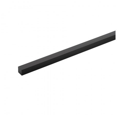 Perfil Sobrepor Para Fita Led 1 Metro Preto Difusor Fumê