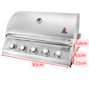 Ver imagem 2 de Churrasqueira a Gás de Embutir Chaleur Grill 5 Queimadores