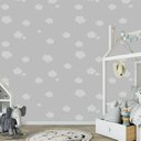 Ver imagem 5 de Papel de parede infantil nuvemzinha para quarto de bebê PP08 M²