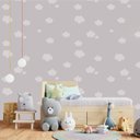Ver imagem 3 de Papel de parede infantil nuvemzinha para quarto de bebê PP08 M²
