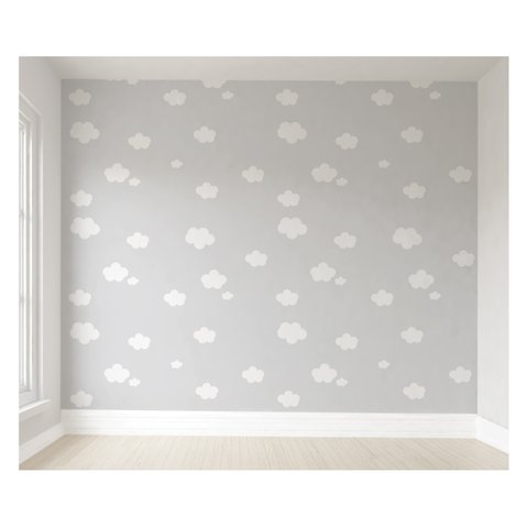 Papel de parede infantil nuvemzinha para quarto de bebê PP08 M²