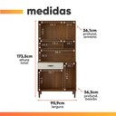 Ver imagem 4 de Armário de Cozinha Compacta 6 Portas 1 Gaveta Golden