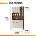 Ver imagem 3 de Armário de Cozinha Compacta 6 Portas 1 Gaveta Golden