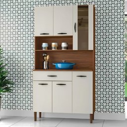 Armário de Cozinha Compacta 6 Portas 1 Gaveta Golden  - 1