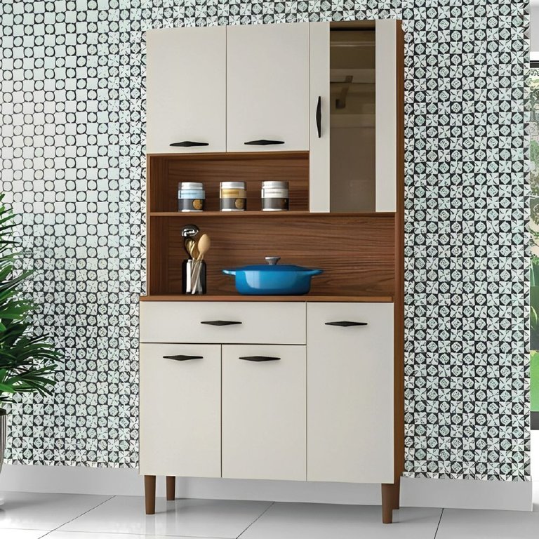 Armário de Cozinha Compacta 6 Portas 1 Gaveta Golden 