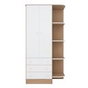 Ver imagem 1 de Guarda Roupa Infantil Catavento 2 Portas Carvalho/branco - Bela Móveis