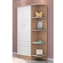 Ver imagem 2 de Guarda Roupa Infantil Catavento 2 Portas Carvalho/branco - Bela Móveis