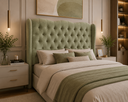Ver imagem 5 de Cabeceira para Cama Box Casal 1.40 Tecido Boucle:Verde
