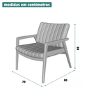 Ver imagem 6 de Poltrona Uxua em Linho Decorativa para Sala e Recepção - Lv Moveis