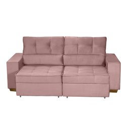 Sofá Baú Retrátil e Reclinável 4 Lugares 220cm Veludo Nobre La Plata Yescasa - 5 Sofá Baú Retrátil e Reclinável 4 Lugares 220cm Veludo Nobre La Plata Yescasa - 5