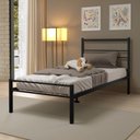 Ver imagem 4 de Cama Solteiro 100% Ferro Cristal P/ 160 Kg C/grade de Proteção -super Resistente -preto