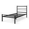 Cama Solteiro 100% Ferro Cristal P/ 160 Kg C/grade de Proteção -super Resistente -preto - 5