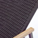 Ver imagem 2 de Cadeira Espreguiçadeira Perpétua Luxo Alumínio Corda Náutica Preto para Piscina