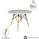 Ver imagem 3 de Mesa de Jantar 4 Lugares Redonda 120cm Tampo MDF Pés Eiffel Paris R02 Branco - Mpozenato