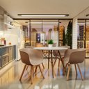 Ver imagem 2 de Mesa de Jantar 4 Lugares Redonda 120cm Tampo MDF Pés Eiffel Paris R02 Branco - Mpozenato