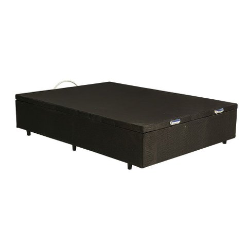 Cama Box Baú Casal 138x188 Base em Madeira de Eucalipto Resistente para Organização do Quarto Cor Be