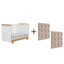 Ver imagem 2 de Kit Berço Infantil Cabeceira Branco Amêndoa MDF Bebê e Cia