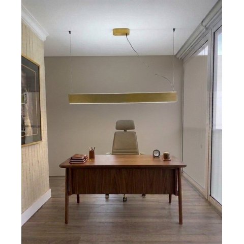 Pendente Led 60w Slim 1,15m Mesa Escritório Bancada H. Office