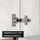 Ver imagem 6 de Armário para Banheiro Malezia Aéreo 2 Portas MDF 78cm Branco Lyam Decor