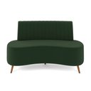 Ver imagem 3 de Sofá 2 Lugares Living 160cm Pé Palito Maraú Veludo Verde K01 - D'Rossi